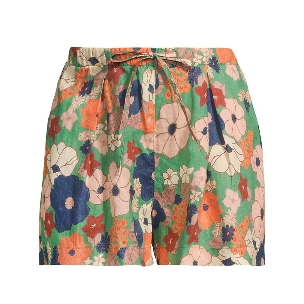 Birds Of Paradis Floral Multicolor Ione Shorts Size XS